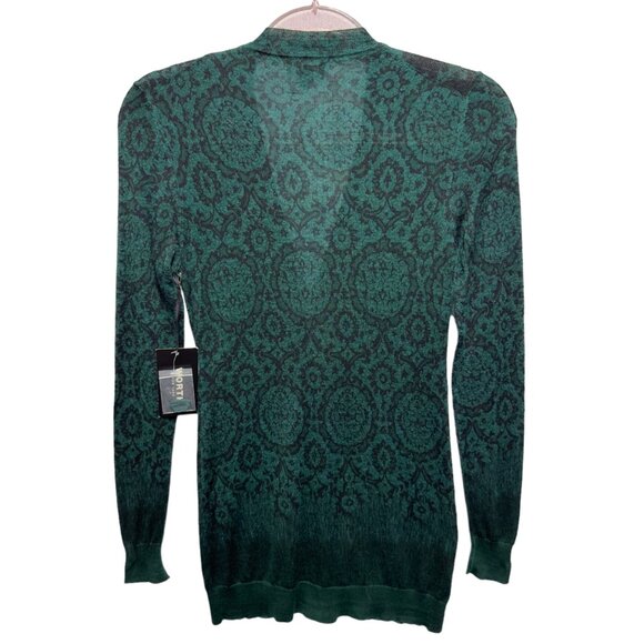 Worth 100% Wool Knit Floral Sweater Cardigan Jacket Coat - Picture 7 of 12